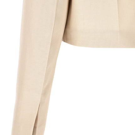Fendi Beige Wool Full-Length Jacket