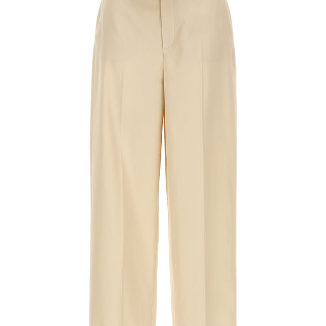 Fendi Beige Wool Casual Pants