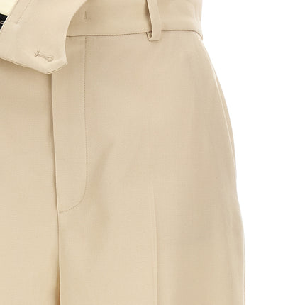 Fendi Beige Wool Casual Pants