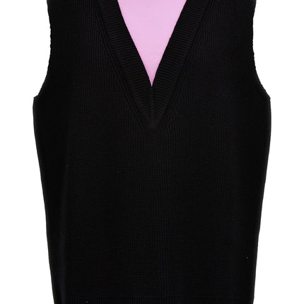 Jil Sander Multicolor Wool Sleeveles Sweater