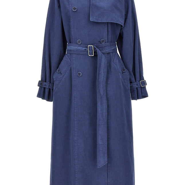 Max Mara Blue Cotton Coat