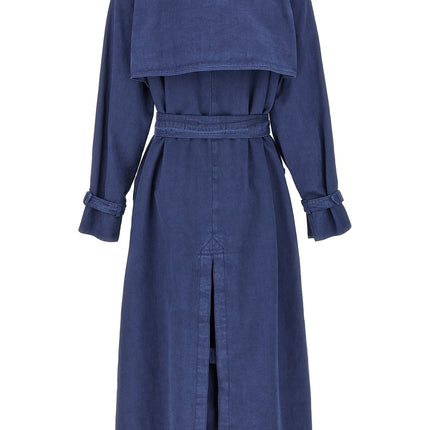 Max Mara Blue Cotton Coat