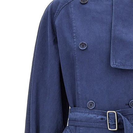 Max Mara Blue Cotton Coat