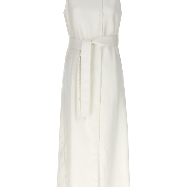 Max Mara White Flax Sleeveless Jacket