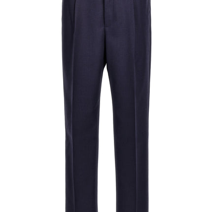 Fendi Blue Virgin Wool Pants