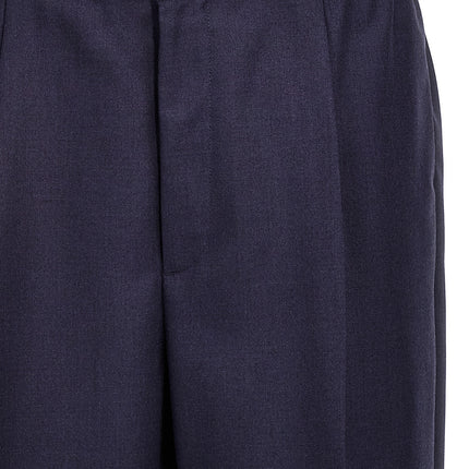 Fendi Blue Virgin Wool Pants
