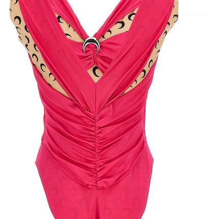 Marine Serre Fuchsia Viscose Bodysuit