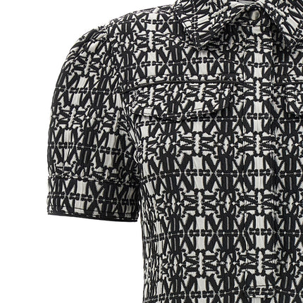 Max Mara Bicolor Polyester Short Dress