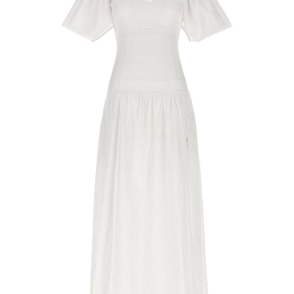 LE TWINS White Cotton Long Dress