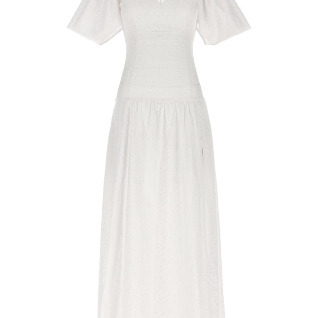 LE TWINS White Cotton Long Dress