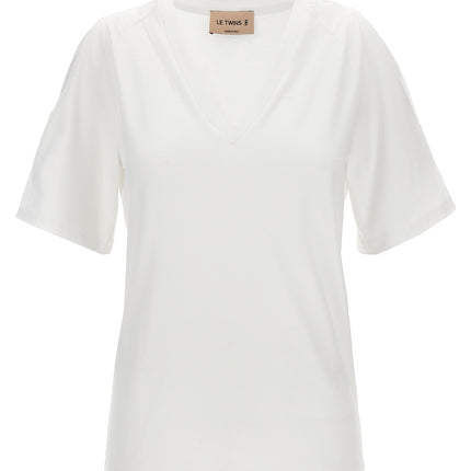 LE TWINS White Cotton T-Shirt
