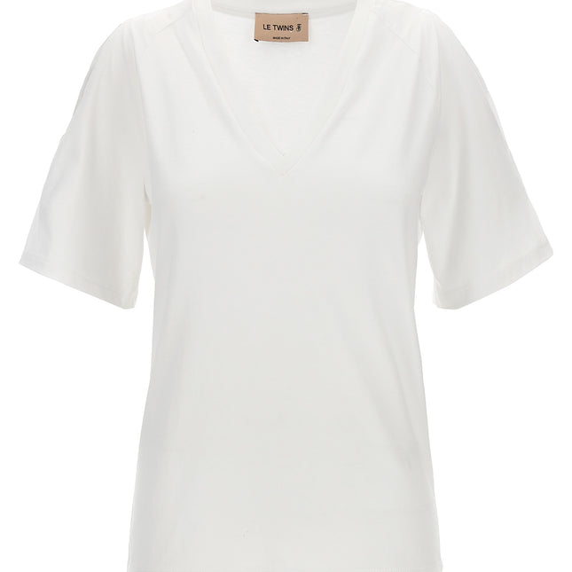 LE TWINS White Cotton T-Shirt
