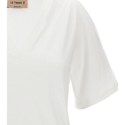 LE TWINS White Cotton T-Shirt