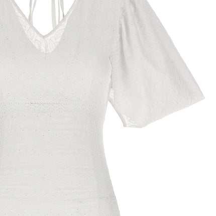 LE TWINS White Cotton Long Dress