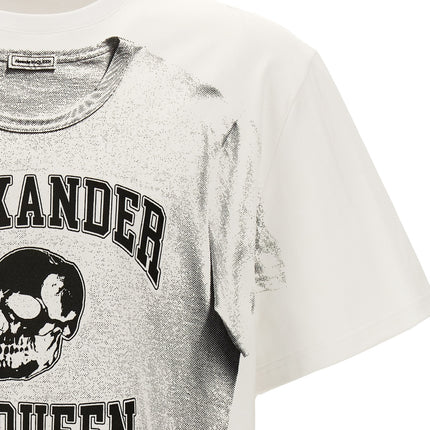 Alexander McQueen Bicolor Cotton T-Shirt