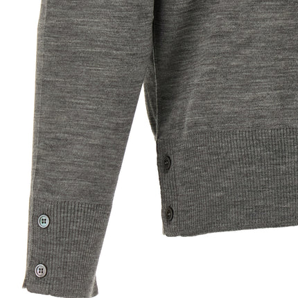 Thom Browne Gray Virgin Wool Cardigan
