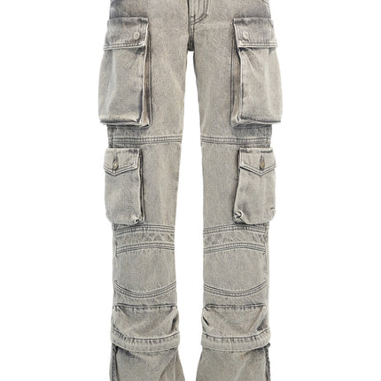 The Attico Gray Cotton Cargo Pants