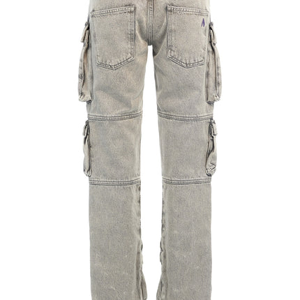 The Attico Gray Cotton Cargo Pants