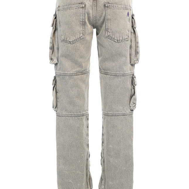 The Attico Gray Cotton Cargo Pants