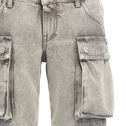 The Attico Gray Cotton Cargo Pants