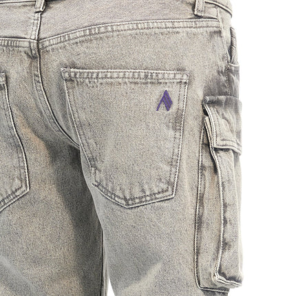 The Attico Gray Cotton Cargo Pants