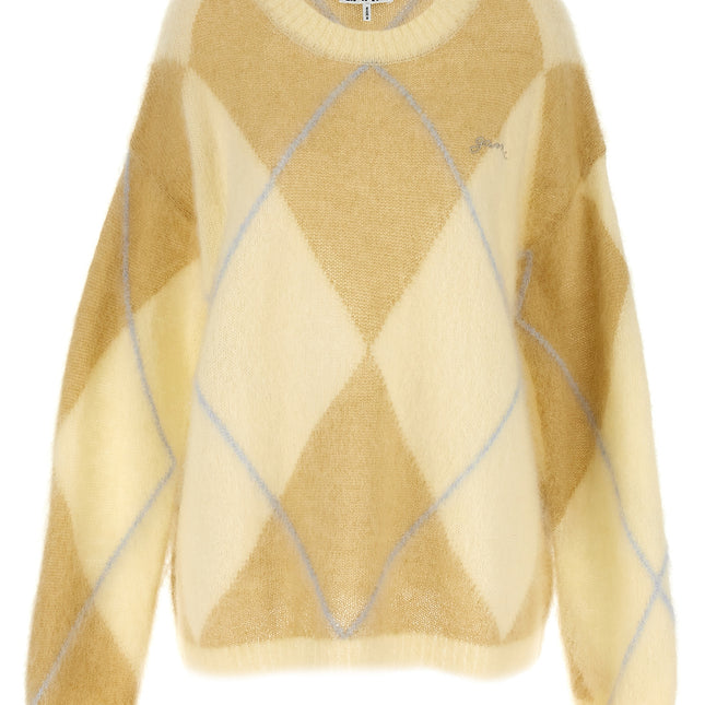 Ganni Bicolor Wool Cardigan