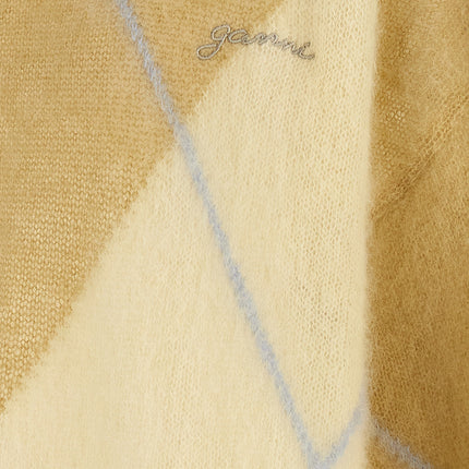 Ganni Bicolor Wool Cardigan