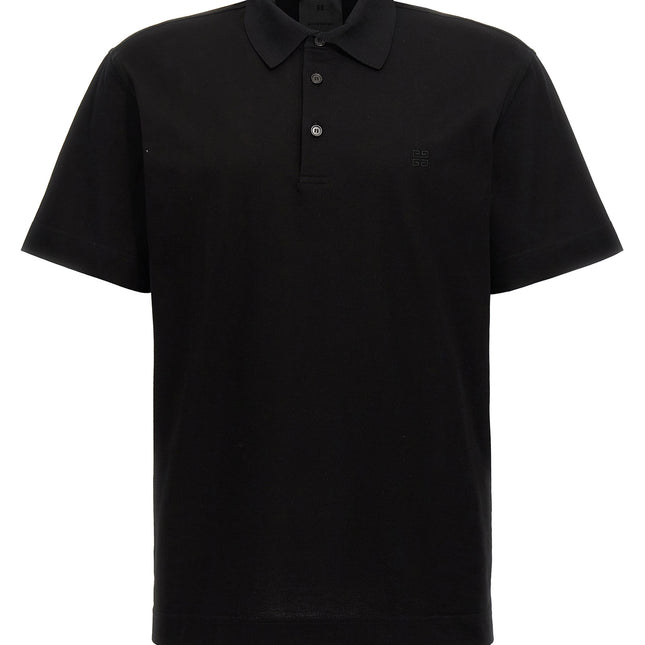 Givenchy Black Cotton Polo Shirt