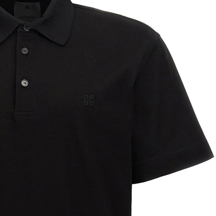 Givenchy Black Cotton Polo Shirt
