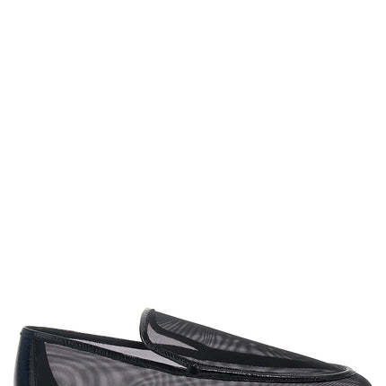 Khaite Black Polyamide Slip-On Loafers