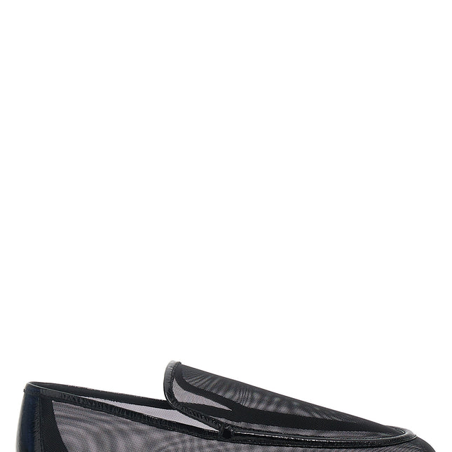 Khaite Black Polyamide Slip-On Loafers