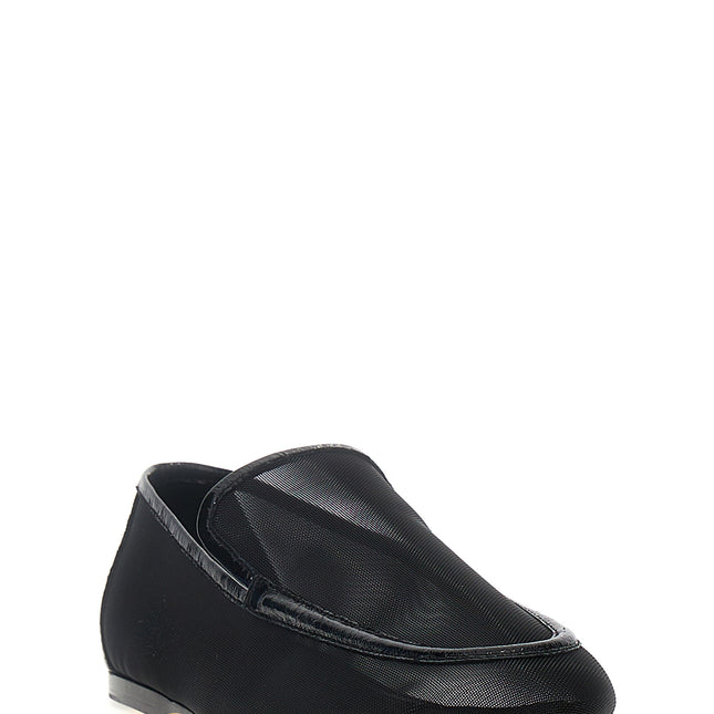 Khaite Black Polyamide Slip-On Loafers
