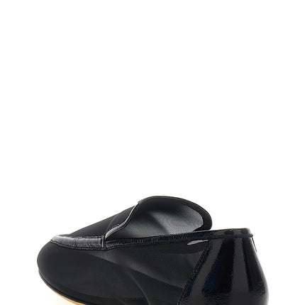 Khaite Black Polyamide Slip-On Loafers
