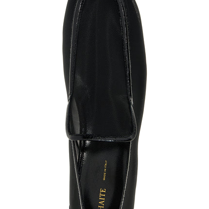 Khaite Black Polyamide Slip-On Loafers