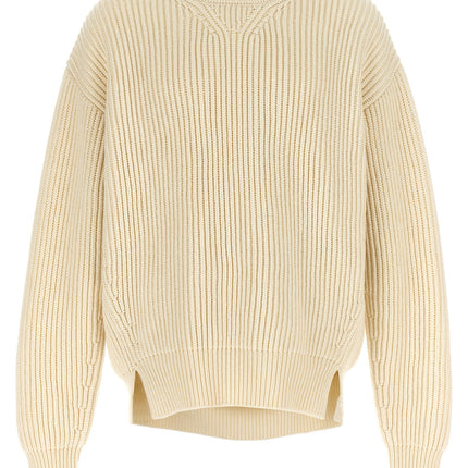 Jil Sander White Wool Cardigan