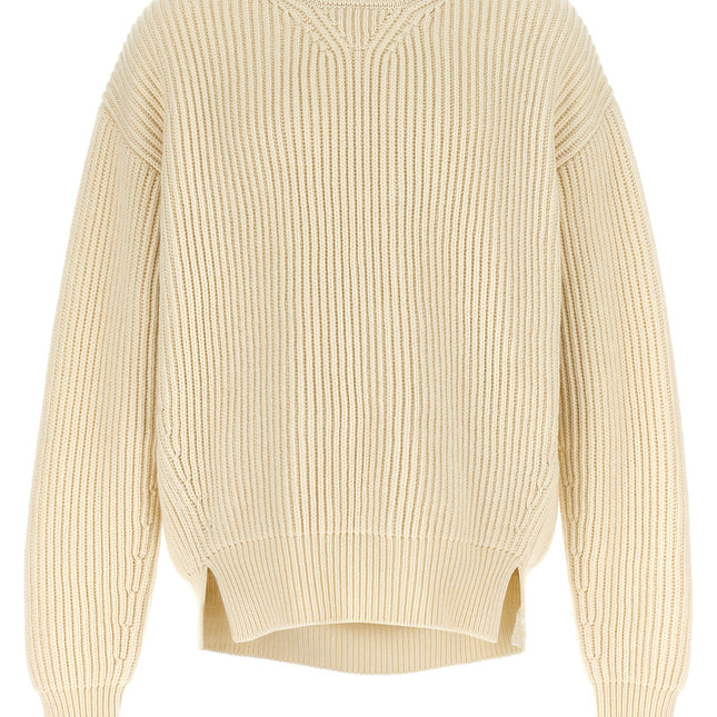 Jil Sander White Wool Cardigan