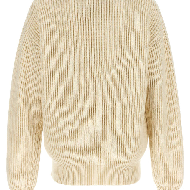 Jil Sander White Wool Cardigan