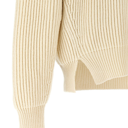 Jil Sander White Wool Cardigan
