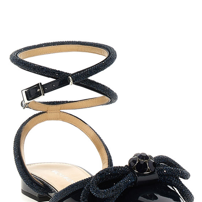 MACH & MACH Blue Calfskin Ballet Flats