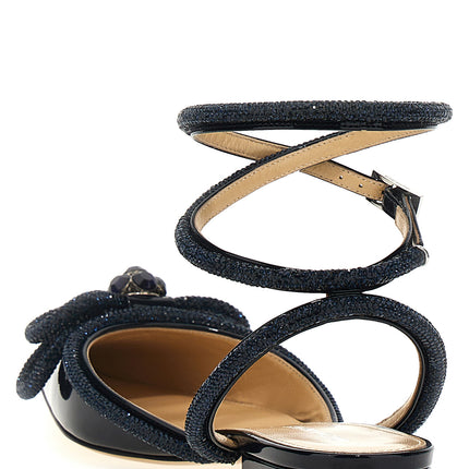 MACH & MACH Blue Calfskin Ballet Flats