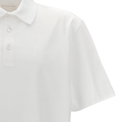Givenchy White Cotton Polo Shirt