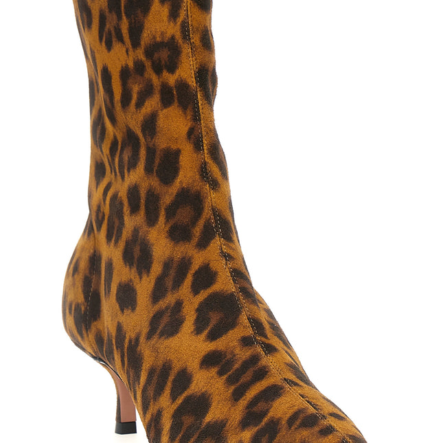 Aquazzura Multicolor Suede Leather Ankle Boots