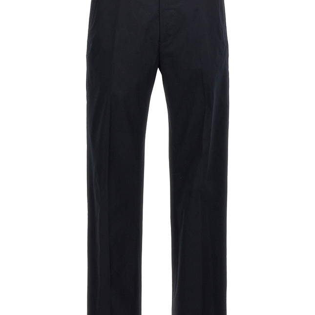 Alexander McQueen Blue Cotton Casual Pants