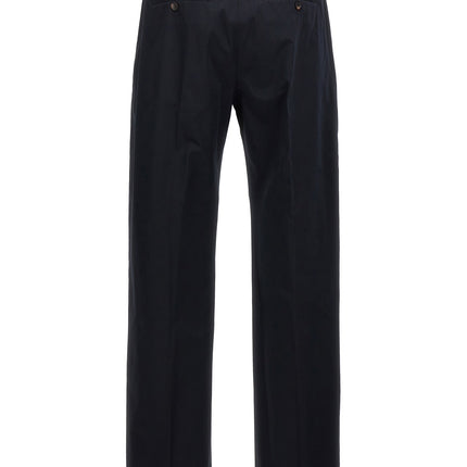 Alexander McQueen Blue Cotton Casual Pants