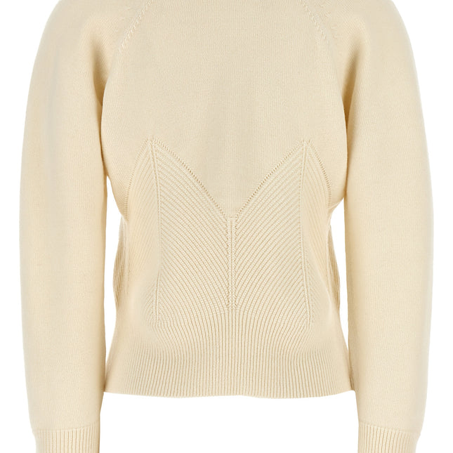 Alexander McQueen White Wool Cardigan
