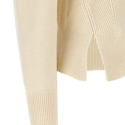 Alexander McQueen White Wool Cardigan