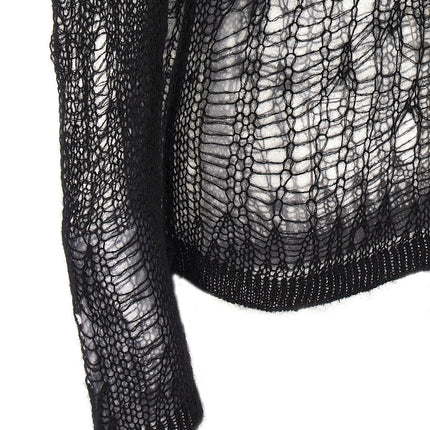 Rick Owens Black Nylon Cardigan
