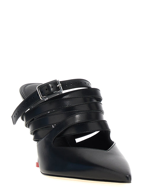 Alexander McQueen Black Cowhide High Heel Pumps