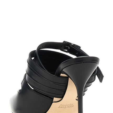 Alexander McQueen Black Cowhide High Heel Pumps