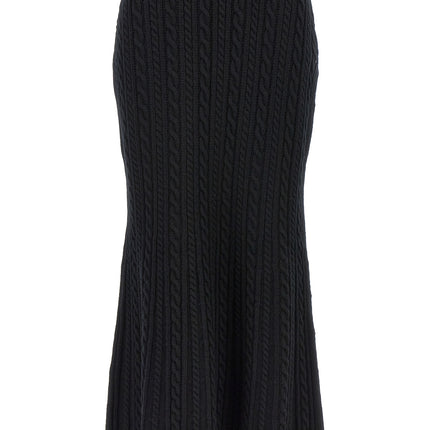 Alessandra Rich Black Wool Mini Skirt